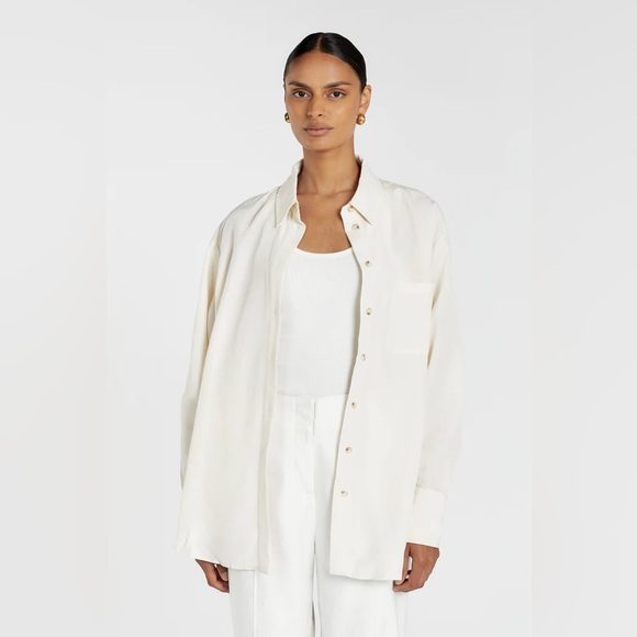 Dissh Akasha Tencel Buttermilk Button Shirt - Picture 4 of 6